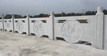 郴州芝麻白河道栏杆 石材栏杆