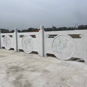 郴州芝麻白河道栏杆 石材栏杆