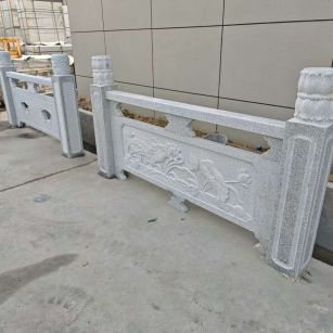 郴州芝麻白河道栏杆 石材栏杆