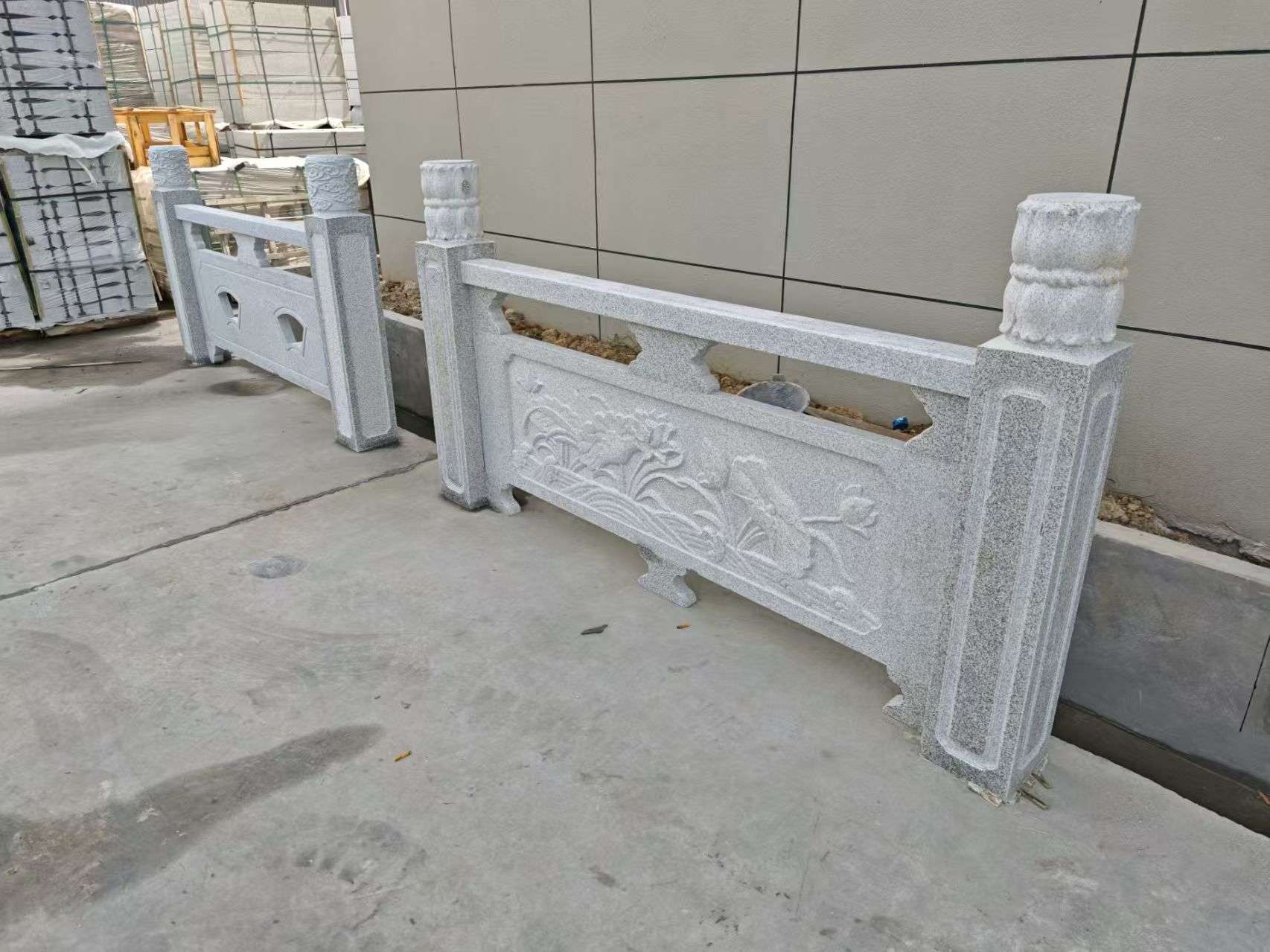 郴州芝麻白河道栏杆 石材栏杆
