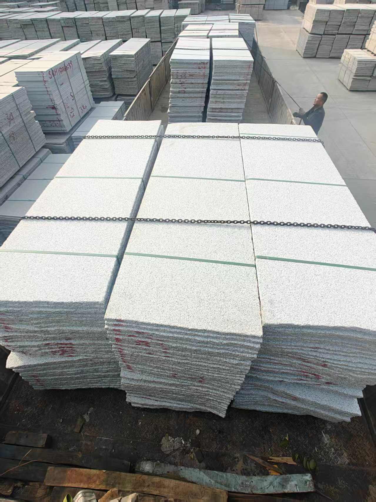 郴州芝麻白毛板，石材毛板