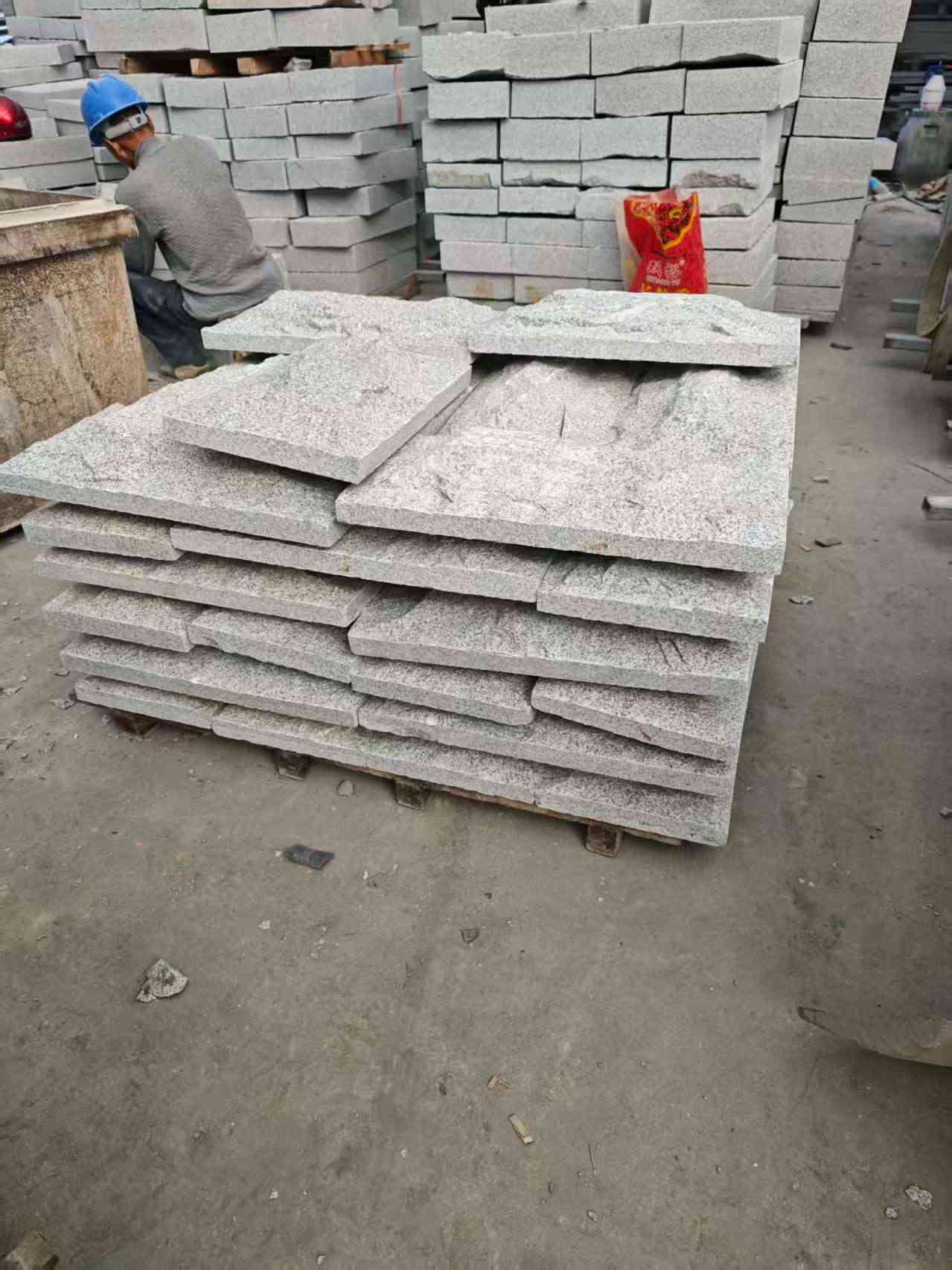 郴州芝麻白蘑菇石，自然面