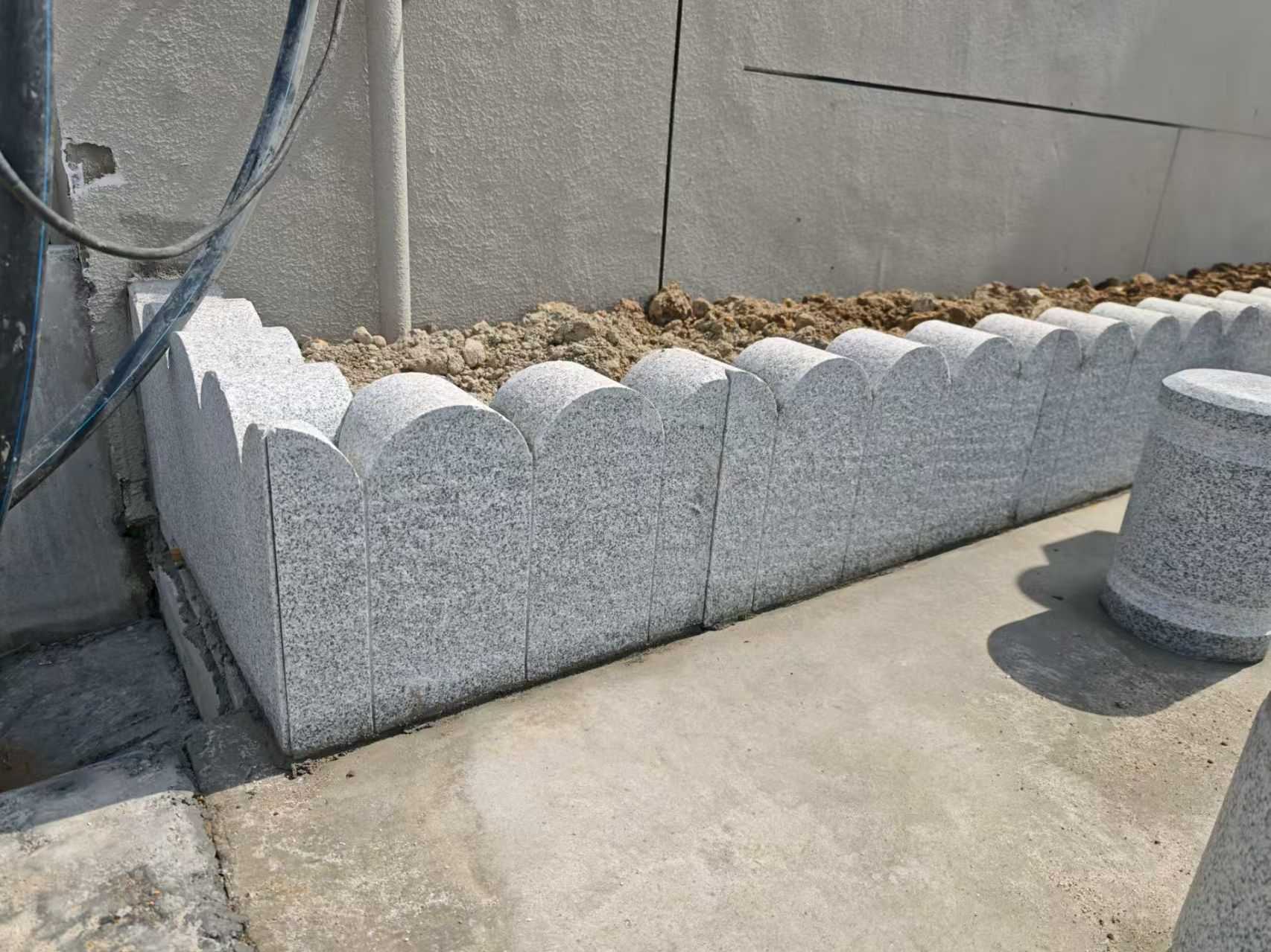 郴州芝麻白花边石  围边石